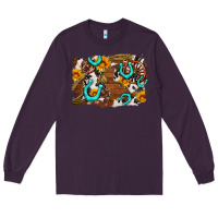 Plum western cowhide horseshoe sunflower background Long Sleeve Tee - AdoDesignShop