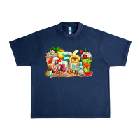 Navy summer vibes coffee cups Urban Heavy Tee - Zillion Design Studio