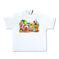 White summer vibes coffee cups Urban Heavy Tee - Zillion Design Studio