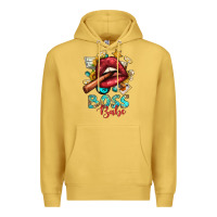 Antique Gold Western Boss Babe Cigar Lip Premium Hoodie - BundleAndBundleShop