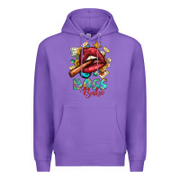 Purple Western Boss Babe Cigar Lip Premium Hoodie - BundleAndBundleShop