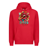 Red Western Boss Babe Cigar Lip Premium Hoodie - BundleAndBundleShop