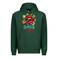 Sports Green Western Boss Babe Cigar Lip Premium Hoodie - BundleAndBundleShop