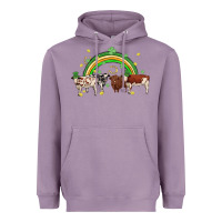 Lavender cow st patrick days Heavyweight Hoodie - MaliasSmallBusiness
