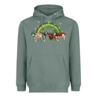 Sage cow st patrick days Heavyweight Hoodie - MaliasSmallBusiness
