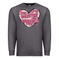Charcoal Heather my valentine has paws Premium Sweatshirt - MaliasSmallBusiness