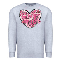 Heather Grey my valentine has paws Premium Sweatshirt - MaliasSmallBusiness