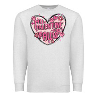 Oatmeal Heather my valentine has paws Premium Sweatshirt - MaliasSmallBusiness