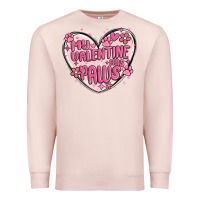 Pale Pink my valentine has paws Premium Sweatshirt - MaliasSmallBusiness