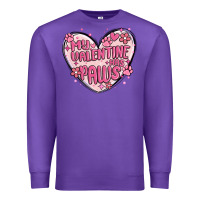 Purple my valentine has paws Premium Sweatshirt - MaliasSmallBusiness