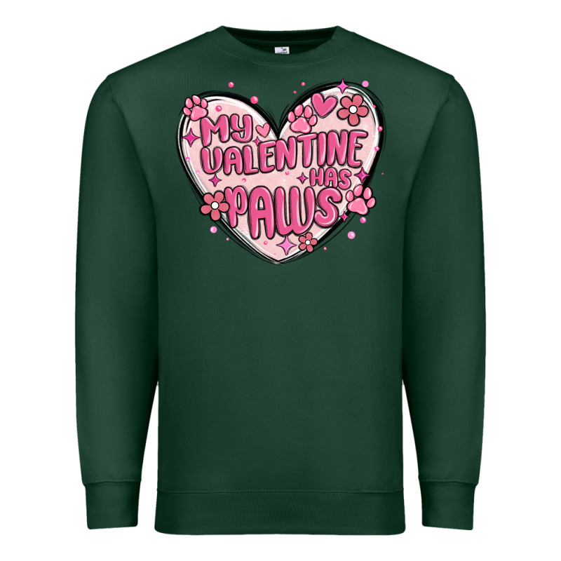 My Valentine Has Paws Premium Sweatshirt by MaliasSmallBusiness | Teevron