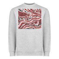 Heather Grey pinky leopard and cowhide valentine's day Heavyweight Sweatshirt - RanaPortraitStore