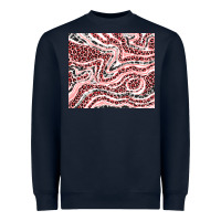 Navy pinky leopard and cowhide valentine's day Heavyweight Sweatshirt - RanaPortraitStore