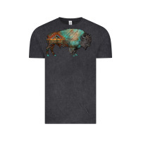 Vintage Black aztec bison Vintage Tee - RanaPortraitStore