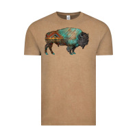 Vintage Coffee aztec bison Vintage Tee - RanaPortraitStore