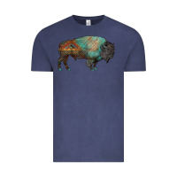 Vintage Denim aztec bison Vintage Tee - RanaPortraitStore