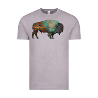 Vintage Zinc aztec bison Vintage Tee - RanaPortraitStore