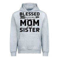 Heather Grey Blessed Mom And Sister Urban Hoodie - Bettercallsaul