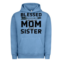 Pigment Pebble Blue Blessed Mom And Sister Urban Hoodie - Bettercallsaul