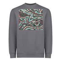 Storm pink and turquoise cowhide and leopard Heavyweight Sweatshirt - RanaPortraitStore