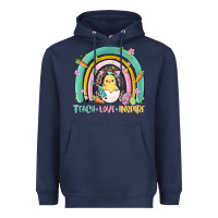 Navy teach love inspire rainbow Heavyweight Hoodie - MaliasSmallBusiness