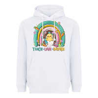 White teach love inspire rainbow Heavyweight Hoodie - MaliasSmallBusiness