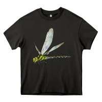 Asphalt Blue And Yellow Dragonfly Heavy Core Tee - LillyAllenDesigns