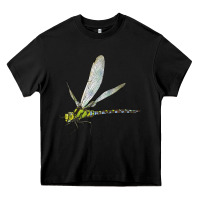 Black Blue And Yellow Dragonfly Heavy Core Tee - LillyAllenDesigns