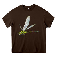 Chocolate Brown Blue And Yellow Dragonfly Heavy Core Tee - LillyAllenDesigns