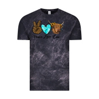Cloud Black peace love cow Vintage Tee - RanaPortraitStore