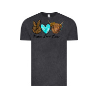 Vintage Black peace love cow Vintage Tee - RanaPortraitStore