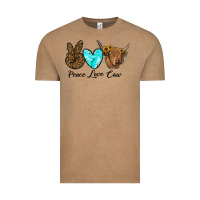 Vintage Coffee peace love cow Vintage Tee - RanaPortraitStore