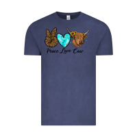Vintage Denim peace love cow Vintage Tee - RanaPortraitStore