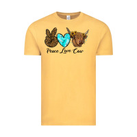 Vintage Mustard peace love cow Vintage Tee - RanaPortraitStore