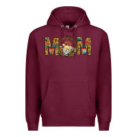 Burgundy Western Mom With Baby Jesus Premium Hoodie - BundleAndBundleShop
