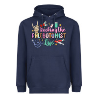 Navy rocking the phlebotomist life Heavyweight Hoodie - MaliasSmallBusiness