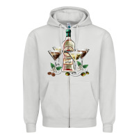 Dove Grey martini glasses and martini bottle Zipper Hoodie - AdoDesignShop