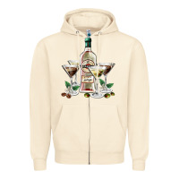 Sandshell martini glasses and martini bottle Zipper Hoodie - AdoDesignShop