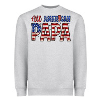 Heather Grey all American papa Heavyweight Sweatshirt - Zillion Design Studio