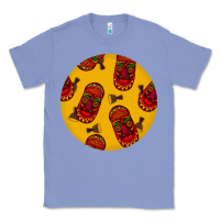Colony Blue african masks round earrings 5 Classic Tee - BundleAndBundleShop