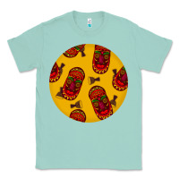 Seafoam african masks round earrings 5 Classic Tee - BundleAndBundleShop
