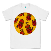 White african masks round earrings 5 Classic Tee - BundleAndBundleShop