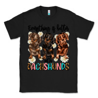 Black everything is better with dachshunds Classic Tee - JahusDesignShop