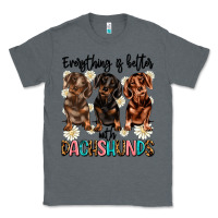 Charcoal Heather everything is better with dachshunds Classic Tee - JahusDesignShop