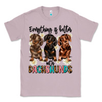 Lilac everything is better with dachshunds Classic Tee - JahusDesignShop