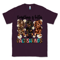 Plum everything is better with dachshunds Classic Tee - JahusDesignShop