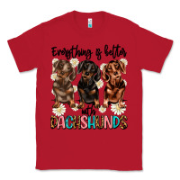 Red everything is better with dachshunds Classic Tee - JahusDesignShop