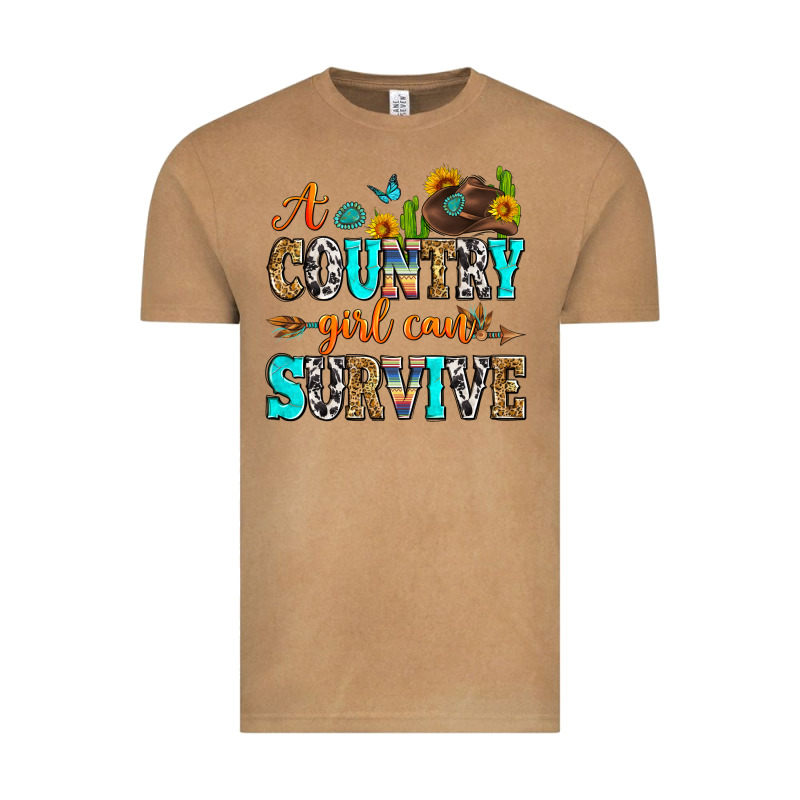A Country Girl Can Survive Vintage Tee by Zillion Design Studio | Teevron