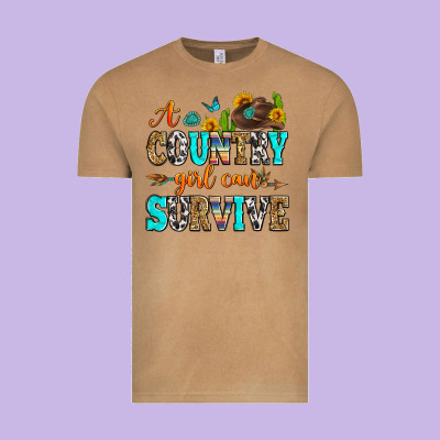 A Country Girl Can Survive Vintage Tee Designed By Zillion Design Studio
