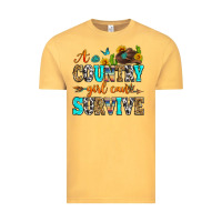 Vintage Mustard a country girl can survive Vintage Tee - Zillion Design Studio